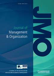 Journal of Management & Organization | Cambridge Core