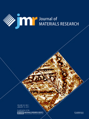 Journal of Materials Research Volume 26 - Issue 1 -