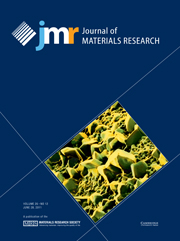 Journal of Materials Research Volume 26 - Issue 12 -