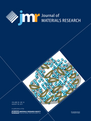 Journal of Materials Research Volume 26 - Issue 16 -