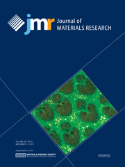 Journal of Materials Research Volume 26 - Issue 21 -