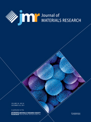 Journal of Materials Research Volume 26 - Issue 24 -