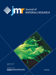 Journal of Materials Research Volume 26 - Issue 5 -