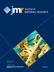 Journal of Materials Research Volume 27 - Issue 12 -