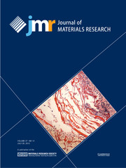 Journal of Materials Research Volume 27 - Issue 14 -