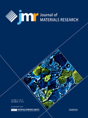Journal of Materials Research Volume 27 - Issue 21 -