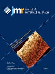 Journal of Materials Research Volume 27 - Issue 3 -  Focus Issue: Advances in Mechanics of One-Dimensional Micro/Nanomaterials