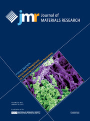 Journal of Materials Research Volume 28 - Issue 2 -  Focus Section: Silicon-based Nanoparticles for Biosensing and Biomedical Applications