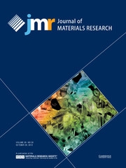 Journal of Materials Research Volume 28 - Issue 20 -