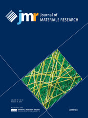 Journal of Materials Research Volume 29 - Issue 16 -