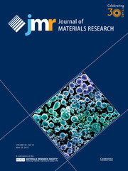 Journal of Materials Research Volume 30 - Issue 10 -