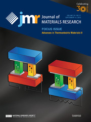 Journal of Materials Research Volume 30 - Issue 17 -  Focus Issue: Advances in Thermoelectric Materials II