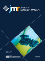 Journal of Materials Research Volume 31 - Issue 10 -