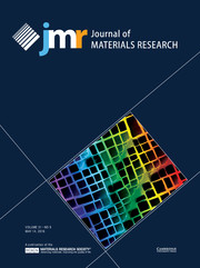 Journal of Materials Research Volume 31 - Issue 9 -
