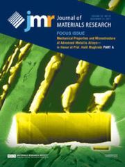 Journal of Materials Research Volume 32 - Issue 23 -  Focus Issue: Mechanical Properties and Microstructure of Advanced Metallic Alloys—in Honor of Prof. Haël Mughrabi PART A