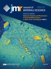 Journal of Materials Research Volume 32 - Issue 24 -  Focus Issue: Mechanical Properties and Microstructure of Advanced Metallic Alloys—in Honor of Prof. Haël Mughrabi PART B