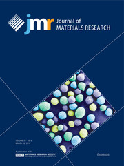 Journal of Materials Research Volume 33 - Issue 6 -
