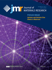 Journal Of Materials Research: Volume 34 - Focus Issue: Intrinsic And ...