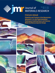 Journal of Materials Research Volume 34 - Issue 9 -  Focus Issue: Plasticity and Fracture at the Nanoscales - Advances in in situ Experimentation Techniques Enabling Novel and Extreme Materials/Nanocomposite Design