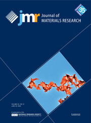 Journal of Materials Research Volume 35 - Issue 12 -