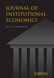 Journal of Institutional Economics Volume 11 - Issue 4 -