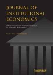 Journal of Institutional Economics Volume 12 - Issue 3 -
