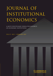 Journal of Institutional Economics Volume 15 - Issue 1 -