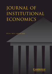 Journal of Institutional Economics Volume 16 - Issue 4 -