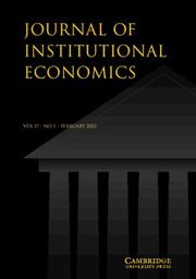 Journal of Institutional Economics Volume 17 - Issue 1 -