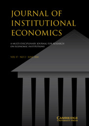 Journal of Institutional Economics Volume 17 - Issue 3 -