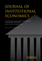 Journal of Institutional Economics Volume 18 - Issue 2 -