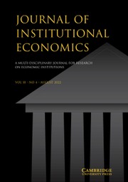 Journal of Institutional Economics Volume 18 - Issue 4 -