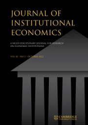 Journal of Institutional Economics Volume 18 - Issue 5 -