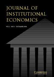Journal of Institutional Economics Volume 2 - Issue 3 -