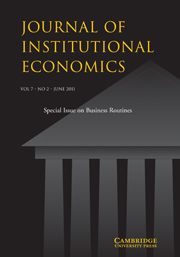 Journal of Institutional Economics Volume 7 - Issue 2 -  Business Routines
