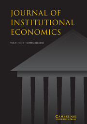 Journal of Institutional Economics Volume 8 - Issue 3 -