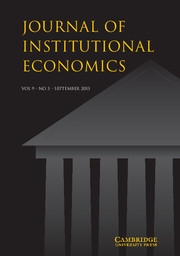 Journal of Institutional Economics Volume 9 - Issue 3 -