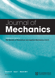 Journal of Mechanics Volume 27 - Issue 1 -