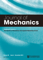 Journal of Mechanics Volume 28 - Issue 4 -