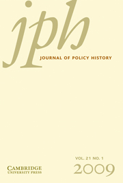 Journal of Policy History Volume 21 - Issue 1 -