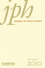 Journal of Policy History Volume 22 - Issue 1 -