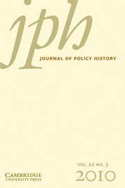 Journal of Policy History Volume 22 - Issue 3 -