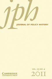 Journal of Policy History Volume 23 - Issue 4 -