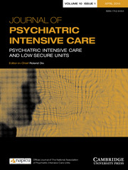 Journal of Psychiatric Intensive Care Volume 10 - Issue 1 -