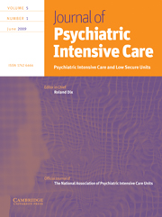 Journal of Psychiatric Intensive Care Volume 5 - Issue 1 -