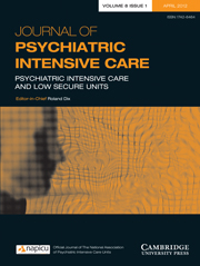 Journal of Psychiatric Intensive Care Volume 8 - Issue 1 -