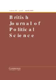 British Journal of Political Science Volume 33 - Issue 2 -