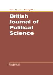 British Journal of Political Science Volume 34 - Issue 1 -
