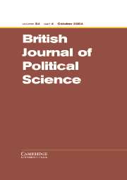 British Journal of Political Science Volume 34 - Issue 4 -