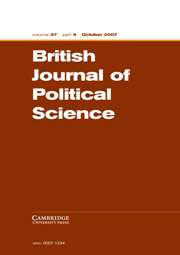 British Journal of Political Science Volume 37 - Issue 4 -